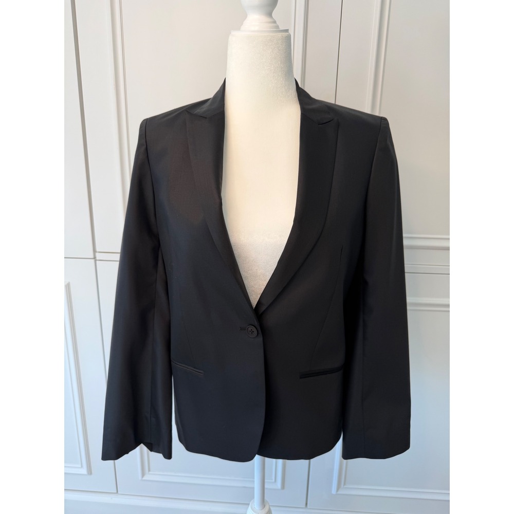 Zadig & Voltaire Blazer Women M Black Excellent Rhinestone Love Back Graphic